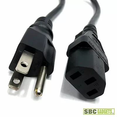 [NEW] Power Cord Cable Computer Printer Monitor Charge 3 Prong - Ship Same Day • $1