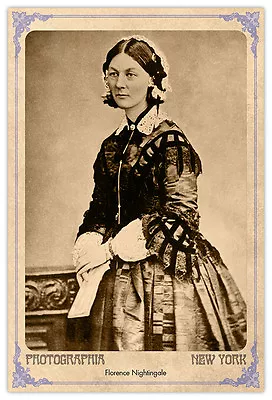 FLORENCE NIGHTINGALE Pioneering Nurse Vintage Photograph A+ Reprint Cabinet Card • $10.99