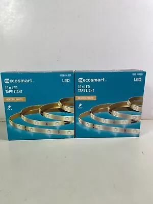 EcoSmart 16 Ft. Indoor Neutral White LED Strip Light (2 Pack) • $19.99