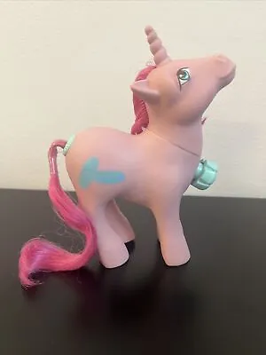 My Little Pony 1984 Unicorn Vintage Hasbro Twist & Spin Tail Record Cutie Mark • $16