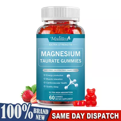 Mulittea Magnesium Taurate Supports Cardiovascular Health And Reduces Anxiety • $14.88