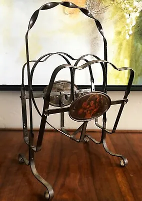Wrought Iron Magazine Rack Stand Spanish Colonial Rancho Revival Mission Style • $39.99