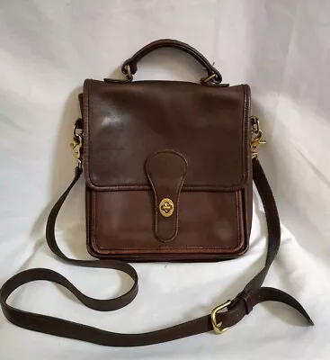 Vintage Coach Legacy Willis Tanned Brown British Tan Leather Station Bag #5130 • $92.99