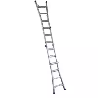 Cosco 5-in-1 Multi-Position Ladder 18'H 300 Lbs. Folding Stable Secure Aluminum • $273.77