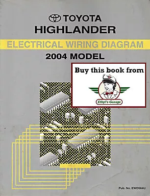 2004 Toyota Highlander Shop Service Repair Electrical Wiring Diagram Manual • $39.95