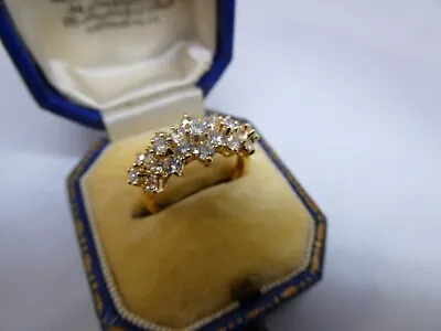 Sparkly & Beautiful Ladies 14ct Yellow Gold Cubic Zirconia Ring Size K 1/2 2.8g • £139.95