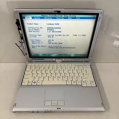 Fujitsu LifeBook T4220 12.1  Core 2 Duo 1GB RAM 320GB HDD No OS • $25