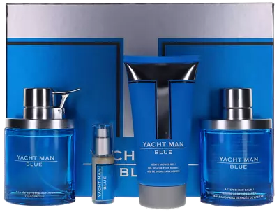 Yacht Man Blue By Yacht Man For Men Set: EDT+ EDT+SG+ASL (3.4+.34+5.1+3.4)oz New • $32.39