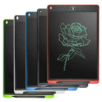 12  Electronic Digital LCD Writing Tablet Drawing Board Graphics Kids Gifts Toys • £6.99