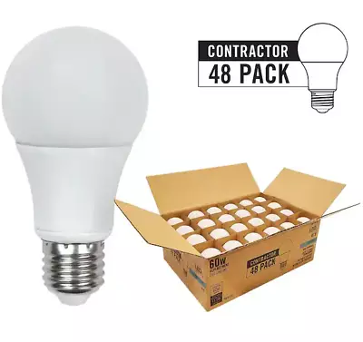 LED Light Bulbs 48 Pack - A19 9W (60 Watt Eq.) Daylight 5k 800Lumen Non-Dimmable • $44.95