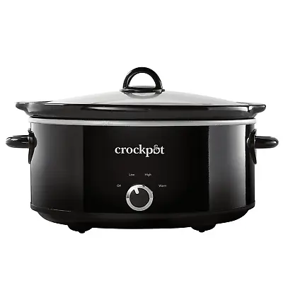 BRAND NEW Crock Pot SCV700-B 7 Quart Black Oval Slow Cooker BRAND NEW • $31.99