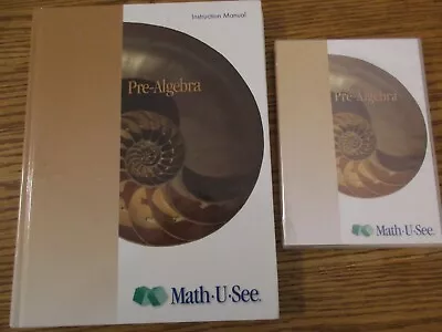 Math U See Pre-Algebra Set (Instruction Manual/DVD) • $45