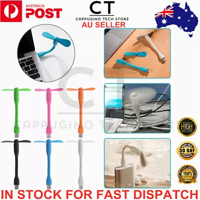 $5.95 • Buy Portable Fashion Flexible USB Mini Fan Cooler Detachable Cooling For PC Laptop 