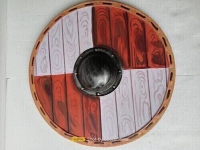 £117.60 • Buy Wooden Shield 24  Handmade Gifts Larp Viking Shield Medieval Battle-Ready Shield