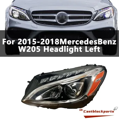 2015 16 17 18 For Mercedes Benz C300 W205 C-Class LED Headlight Driver Left Side • $370.65