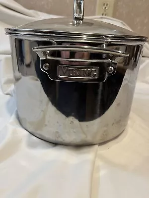 VIKING 3-Ply 18/8 Stainless Steel 8 Qt/7.6 Lt Stockpot 1050 Alloy Core W/Lid • $79