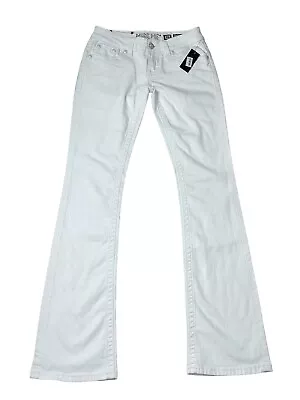 Miss Me Jeans Womens 26 White Slim Fit Signature Rise Boot Cut Jeans 27x34 • $39.99