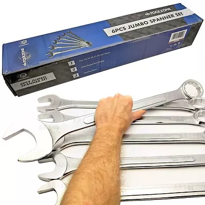 HGV JUMBO Spanners 6pc Combination Wrench Spanner Set 33 36 38 41 46 50mm Metric • £69.19