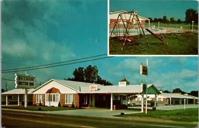 Postcard. Hallmark Motor Inn U.S. 77 AAA. Arkansas City Kansas. Playground. AR • $2.95