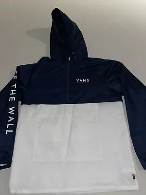 Vans Off The Wall Rain/Windbreaker Light Hooded Shell Jacket Men’s Size Large • $53.95