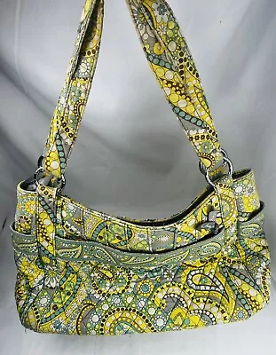 Vera Bradley Lemon Parfait Shoulder  Bag Tote Pockets! Zipper Closure • $9.50