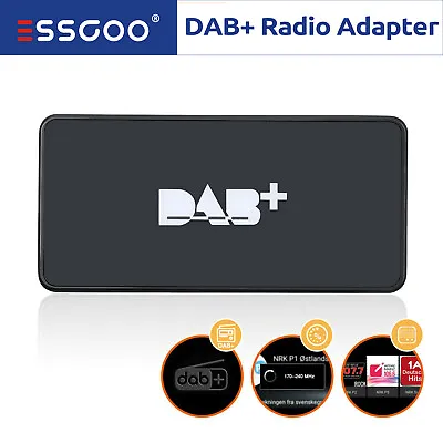 ESSGOO DAB + Box Antenna Tuner FM Transmission Receiver For Android Car Radio • £28.59