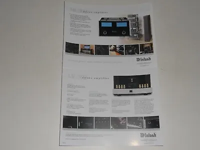 McIntosh MC302 Stereo Power Amplifier Brochure 2 Pages Specs Info • $9.99