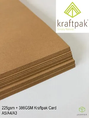Kraftpak Kraft Card 225gsm 386gsm Arts&Crafts Premium High Grade Brown Card • £4.99