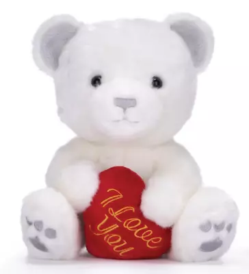 New 8.5  White I Love You Valentine's Bailey Bear Plush Teddy Bear Soft Toy • £8.99