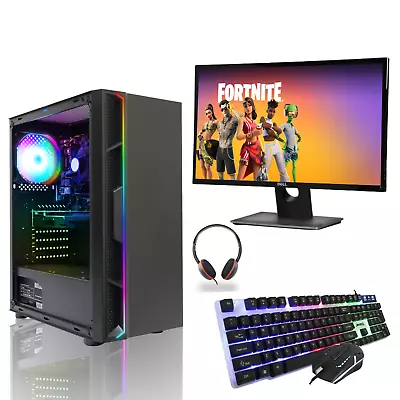 Gaming PC Core I5 16GB RAM 500GB HDD NVidia 2GB GT710 22  Bundle Windows 10 WiFi • £254.99