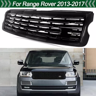 For Range Rover Vogue L405 2013-2017 Up To 2023 Gloss Black Front Bumper Grille • $122.54