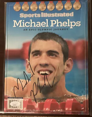 Michael Phelps Signed Sports Illustrated Olympics JSA No Label Autographed USA • $300