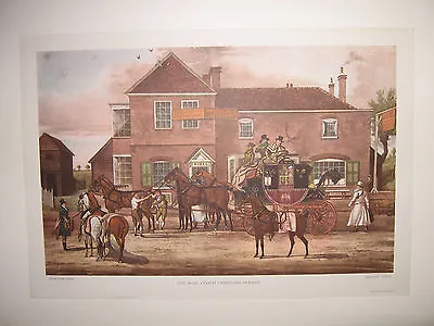 Horse & Coach Scene Print By James Pollard. Unframed. Free UK Postage • £12.99