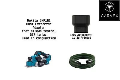 £11.99 • Buy Makita DKP181Z  Cordless Planer To Festool D 27 Dust Extractor Attachment