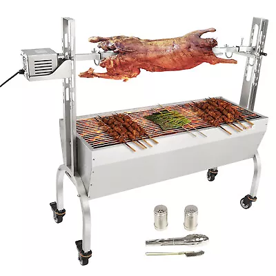 VEVOR Roaster Spit Rotisserie BBQ Grill Whole Pig Lamb Chicken Roaster 50W 90LBS • $308.84