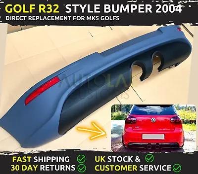 Valance For Golf R32 Rear Bumper Diffuser MK5 2004-09 UK R32 Diffuser UK Stock  • $184.91