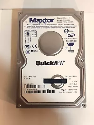 Maxtor Diamondmax 10 Quick View 300gb 3.5 Series Model 6l300ro Untested • $11.99