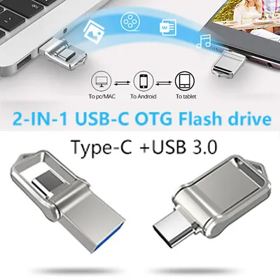 Mini USB 3.0 Type C Dual USB Memory Stick OTG Waterproof Flash Drive Thumb Drive • $8.99