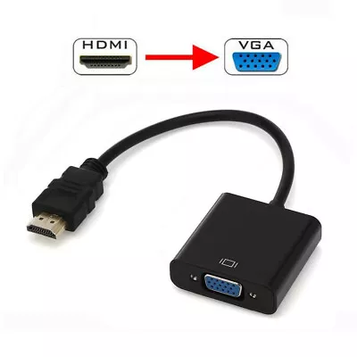 HDMI Male To VGA Female Video Cable Cord Converter Adapter 1080P For TV Monitor • $2.99