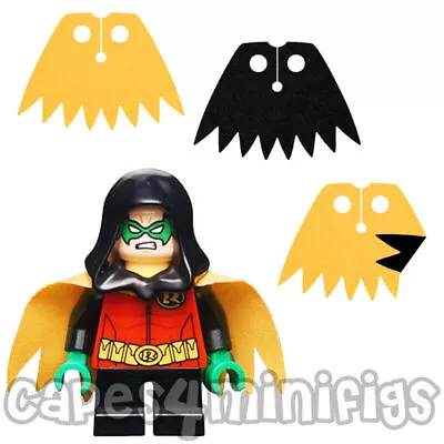 2 CUSTOM Capes For Your Lego Robin Minifig Batman: Rescue From Ra's Al Ghul Set. • $5.18