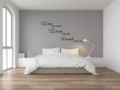 Live Love Laugh Family Home Quote For Walls Bedroom Decals / Stickers DIY Etc... • £9.99