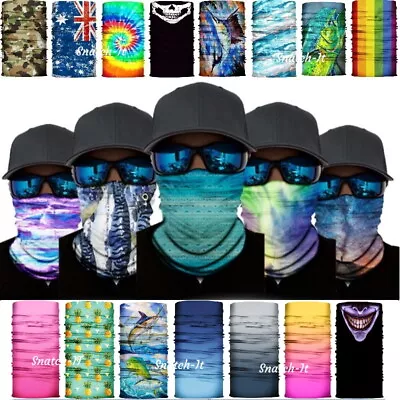 Bandana Face Shield Mask Fishing Headwear  Neck Tube Scarf Skull Head Hair Band • $5.20