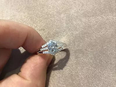 $111.71 • Buy 1.2 Carat Lab Created Diamond Solitaire Ring In Platinum Plated 925 Size P