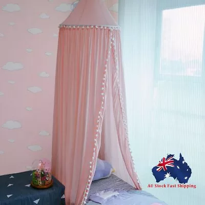 Bed Canopy Cotton Mosquito Net Curtains For Toddlers Kids Baby Crib Cot • $36.99