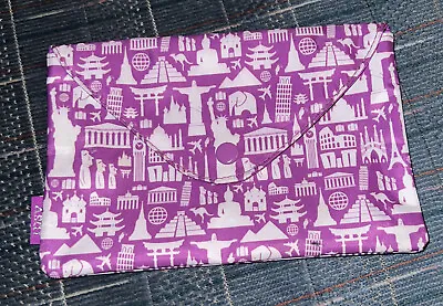 May 2016 Ipsy Purple Envelope  Destination Chic  Bag Only Pencil Case Travel Bag • $1