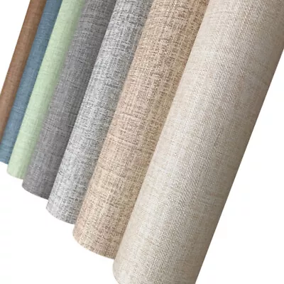 Linen Waterproof Wallpaper Self Adhesive Peel And Stick Contact Paper D33 • £3.11