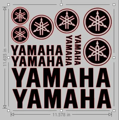 12 YAMAHA Decals Stickers Motorbike Motorcycle Tank Fairing Helmet Belly Pan  • £7