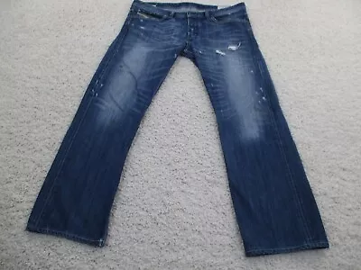 Diesel Jeans Mens 36x32 Blue Viker Denim Button Fly Cotton Straight Outdoor A2 • $40