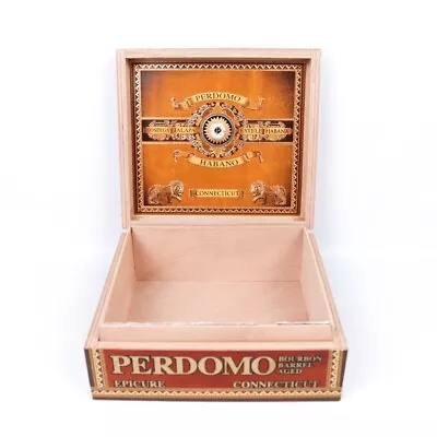 Perdomo Epicure Connecticut Habano Decorative Wood Box 7.75  X 7  X 3  • $8