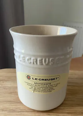 Le Creuset Stoneware Cotton White Utensil Jar1.1L NEW RRP£30.00 • £24.99